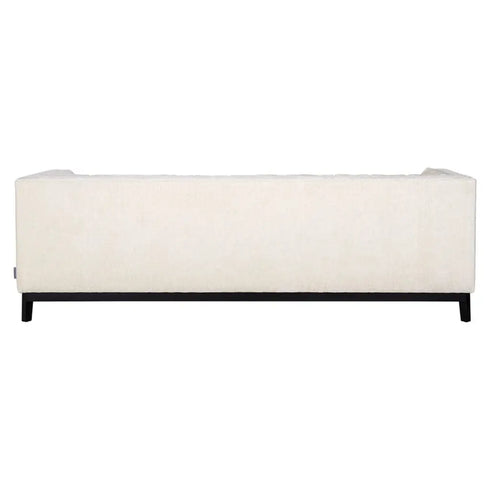 White Chenille 3 Seater Sofa